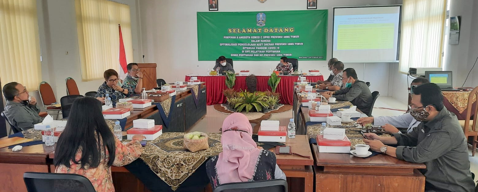 Kunjungan Kerja Komisi C DPRD Prov. Jawa Timur ke UPT Pelatihan Pertanian Dinas Pertanian dan Ketahanan Pangan Provinsi Jawa Timur dalam rangka Optimalisasi Aset Pemerintah Provinsi Jawa Timur